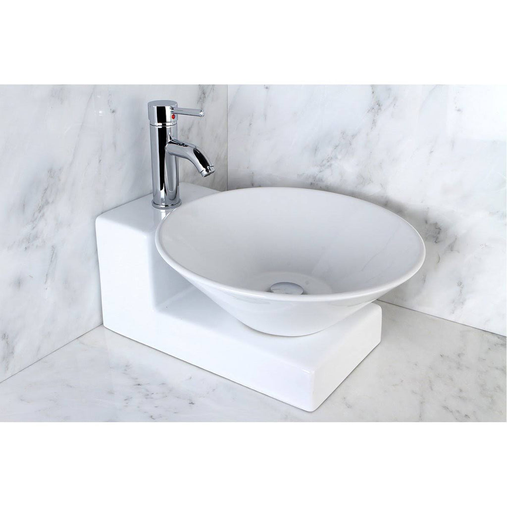 White China Vessel Bathroom Sink K672