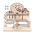 3D Wooden Puzzles Marble Run Set DIY Roller Coaster Toys Mechanical Model N626
