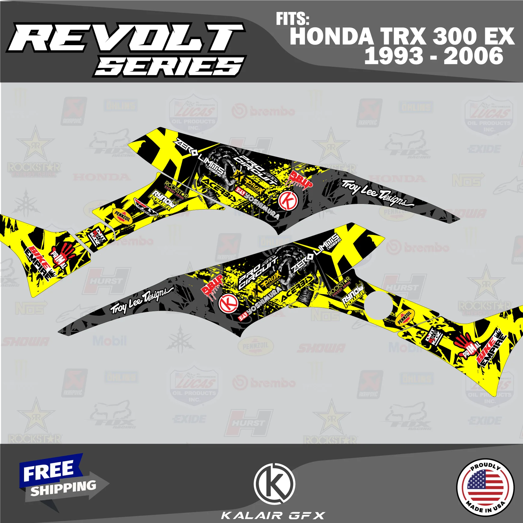Graphics Kit for Honda ATV TRX 300EX K822