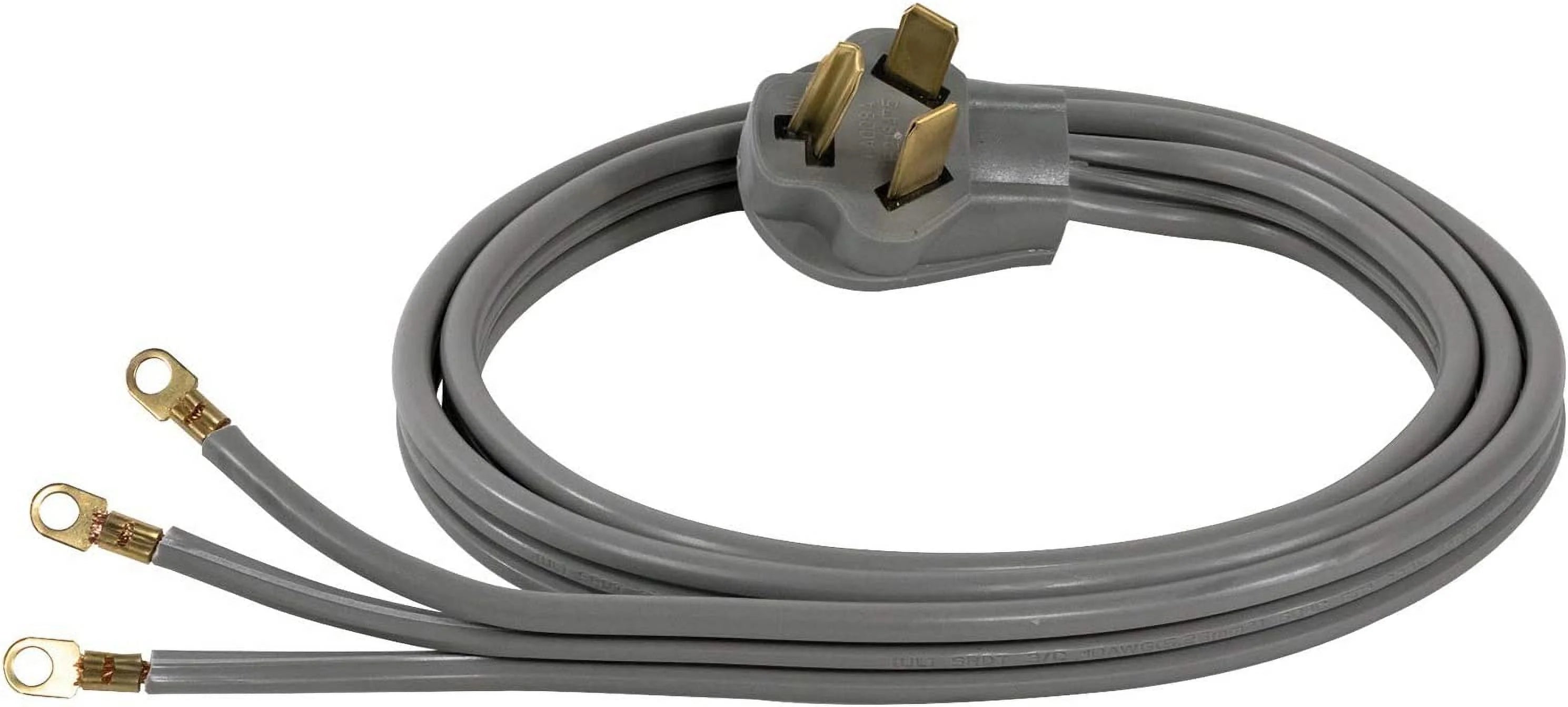 6 Foot 30-Amp Dryer Cord with 3 Eyelet Connectors V5234