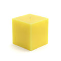 Yellow Square Pillar Candle W39366