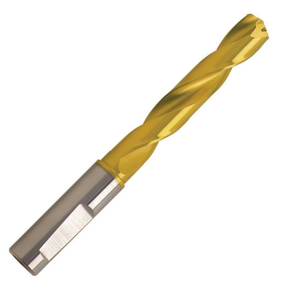 7.7mm Carbide Coolant Fed Drill with Flat Shank, 53mm LOC T1402