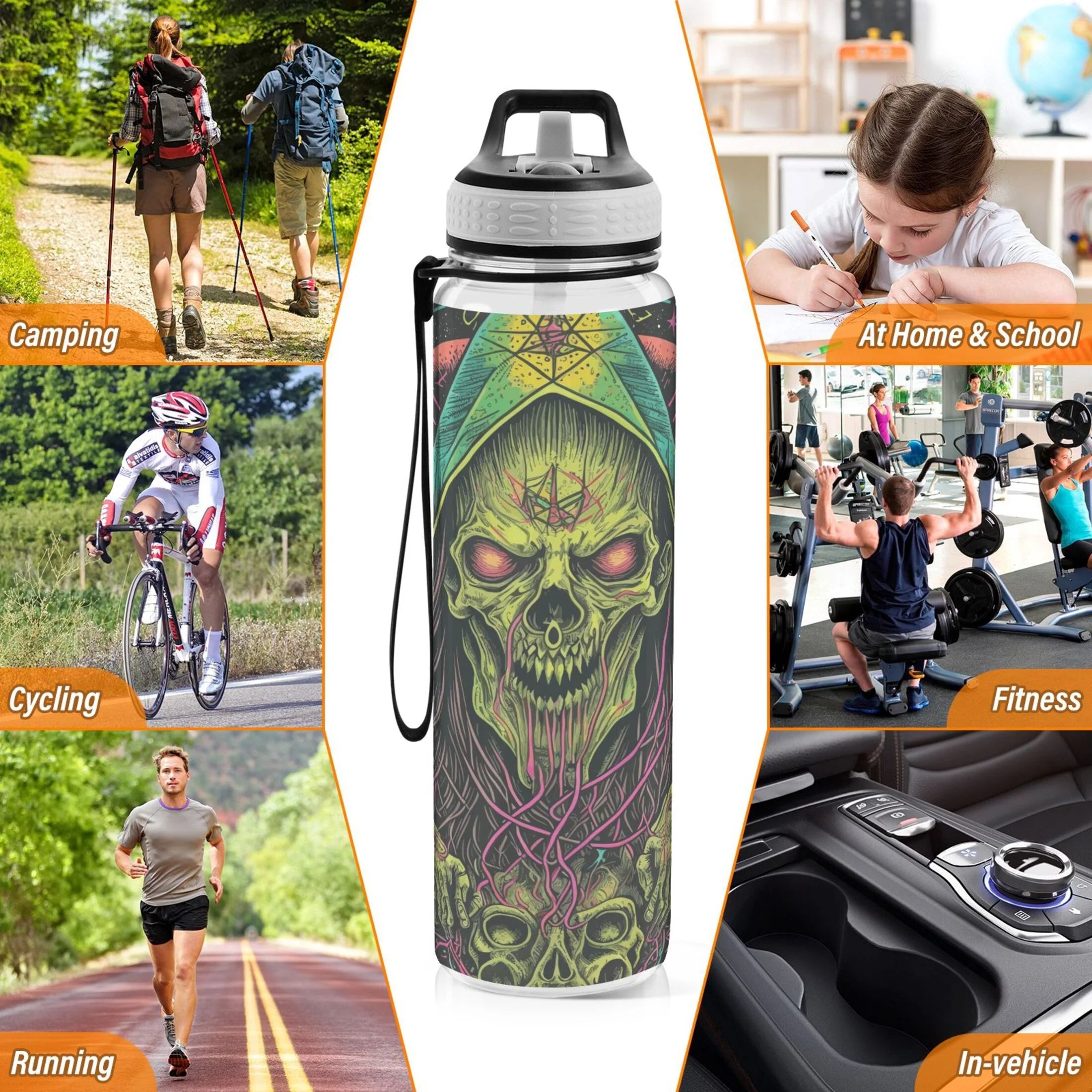 32oz Leakproof Tritan Sports Water Bottle with Straw L8624