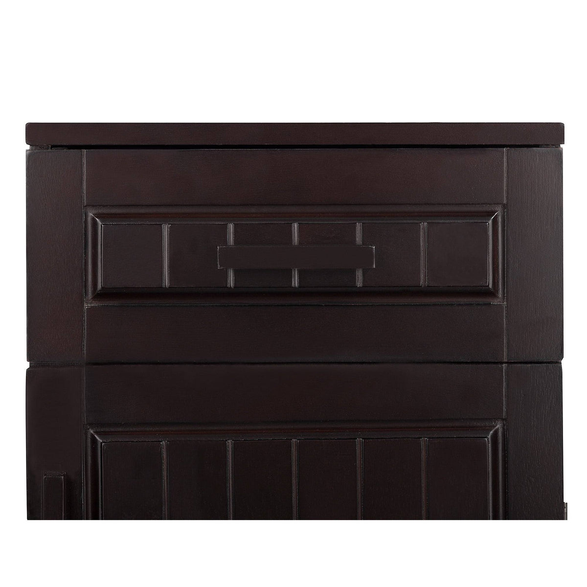 Dark Birch Floor Cabinet with 1 Door, 1 Drawer and 3 Open Shelves P60434