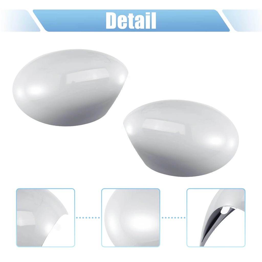 White Rearview Mirror Cover for Mini Cooper S Y523