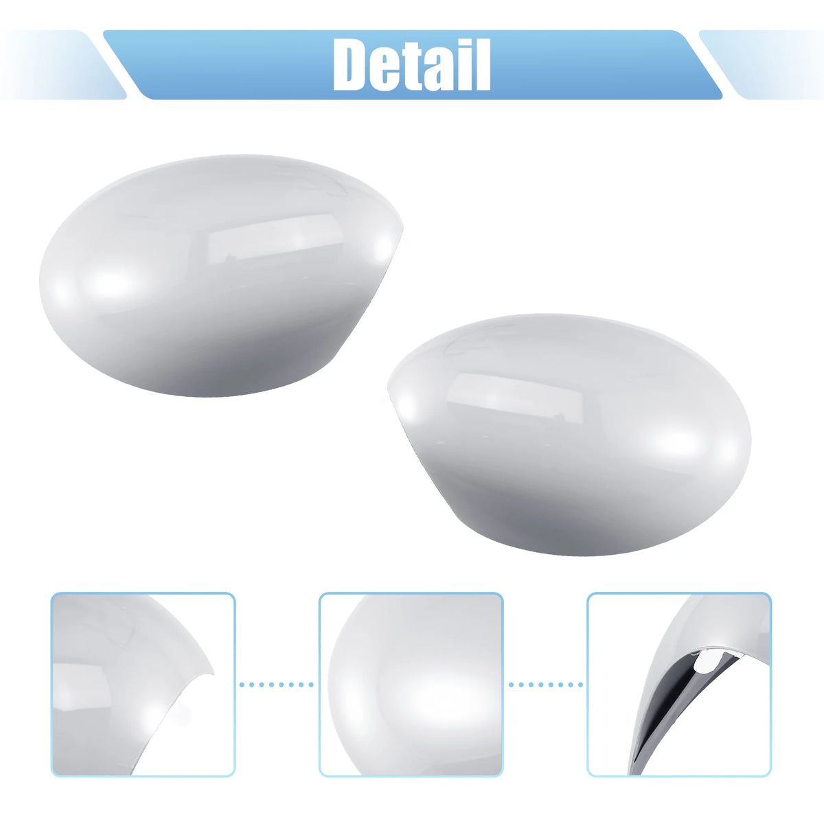 White Rearview Mirror Cover for Mini Cooper S Y523