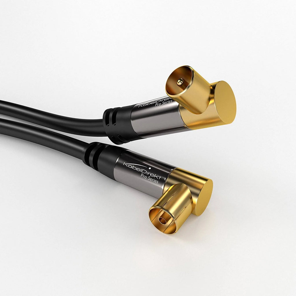 Coaxial Aerial Antenna Cable with Angle 90° Male to Female 75 Ohm 15M I6203