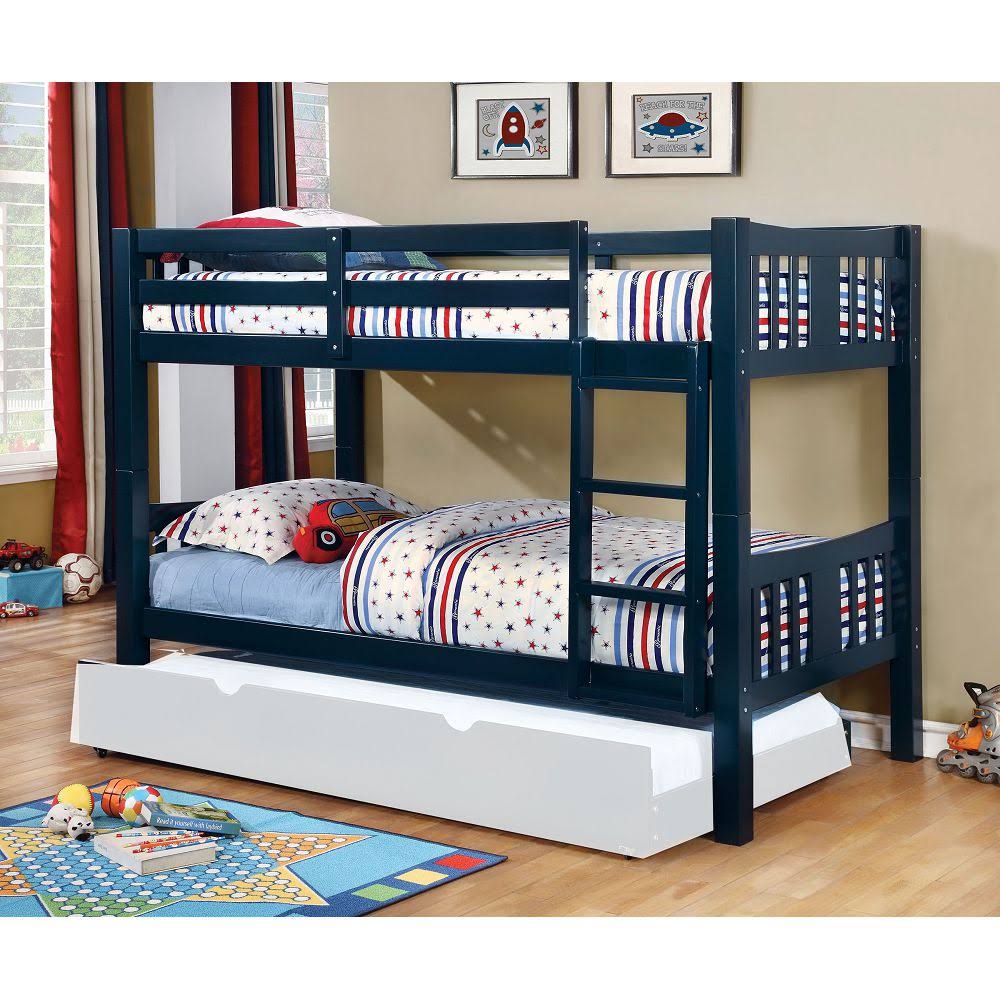 Blue Twin Over Twin Bunk Bed N332104