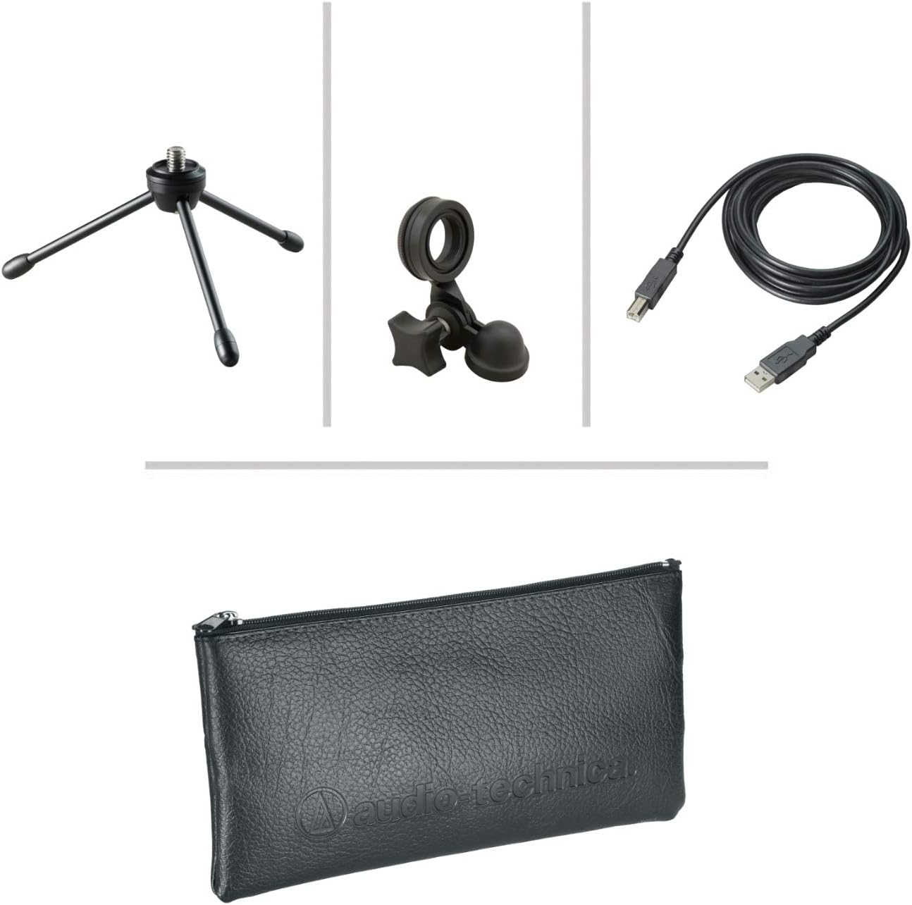 USB Microphone with Boom Arm, Shock Mount and Pop Filter (5 Items) L200225