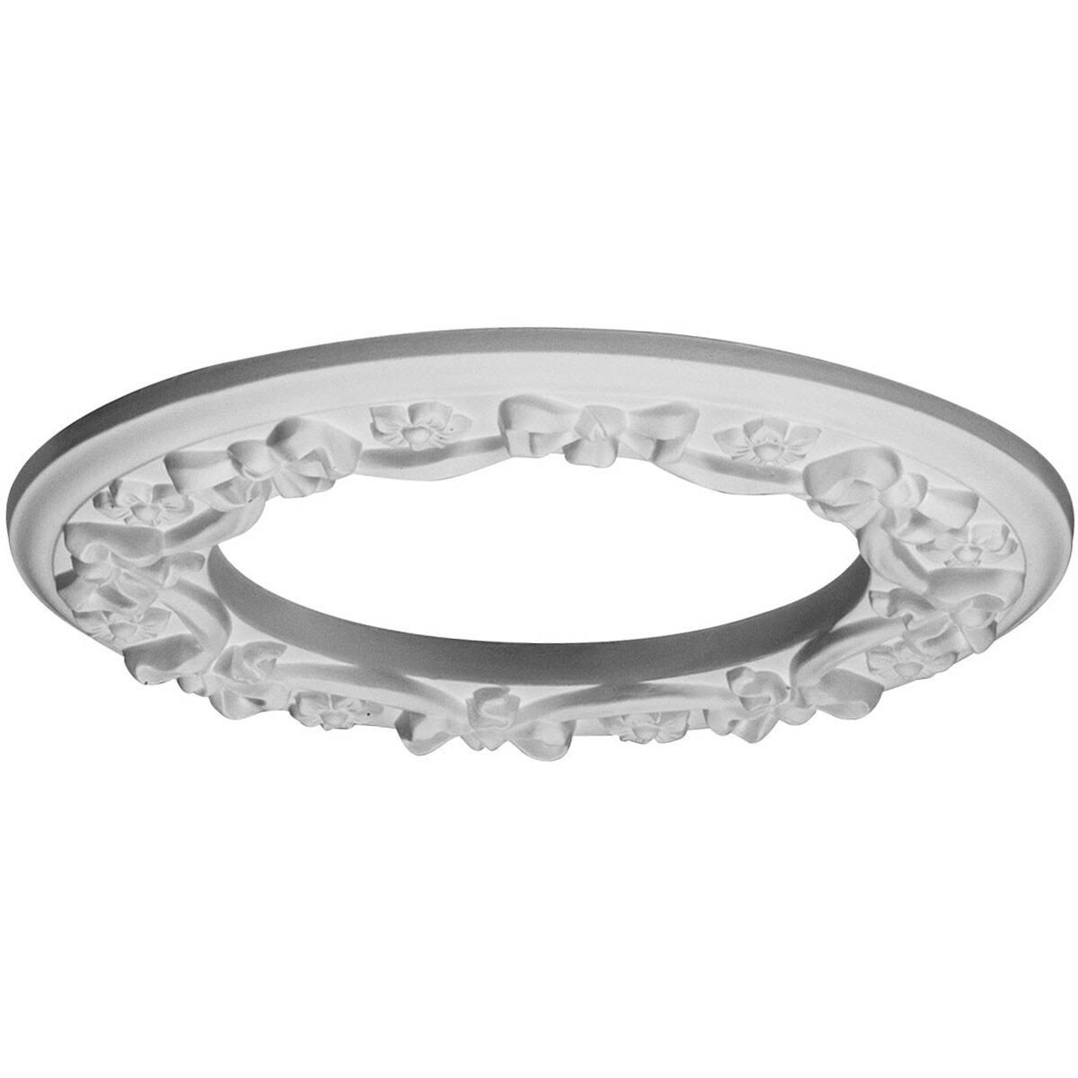 12 1/4x22OD x 7 1/2x22ID x 7/8x22P Ribbon with Bow Ceiling Medallion W422370