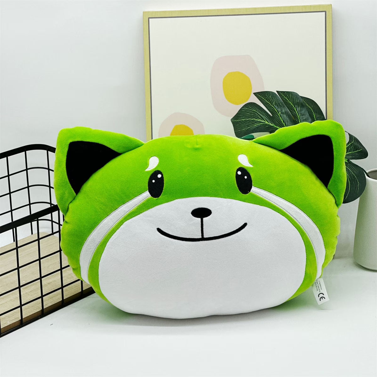 Green Foxes Plush Stuffed Animal Pillow Toy K98407