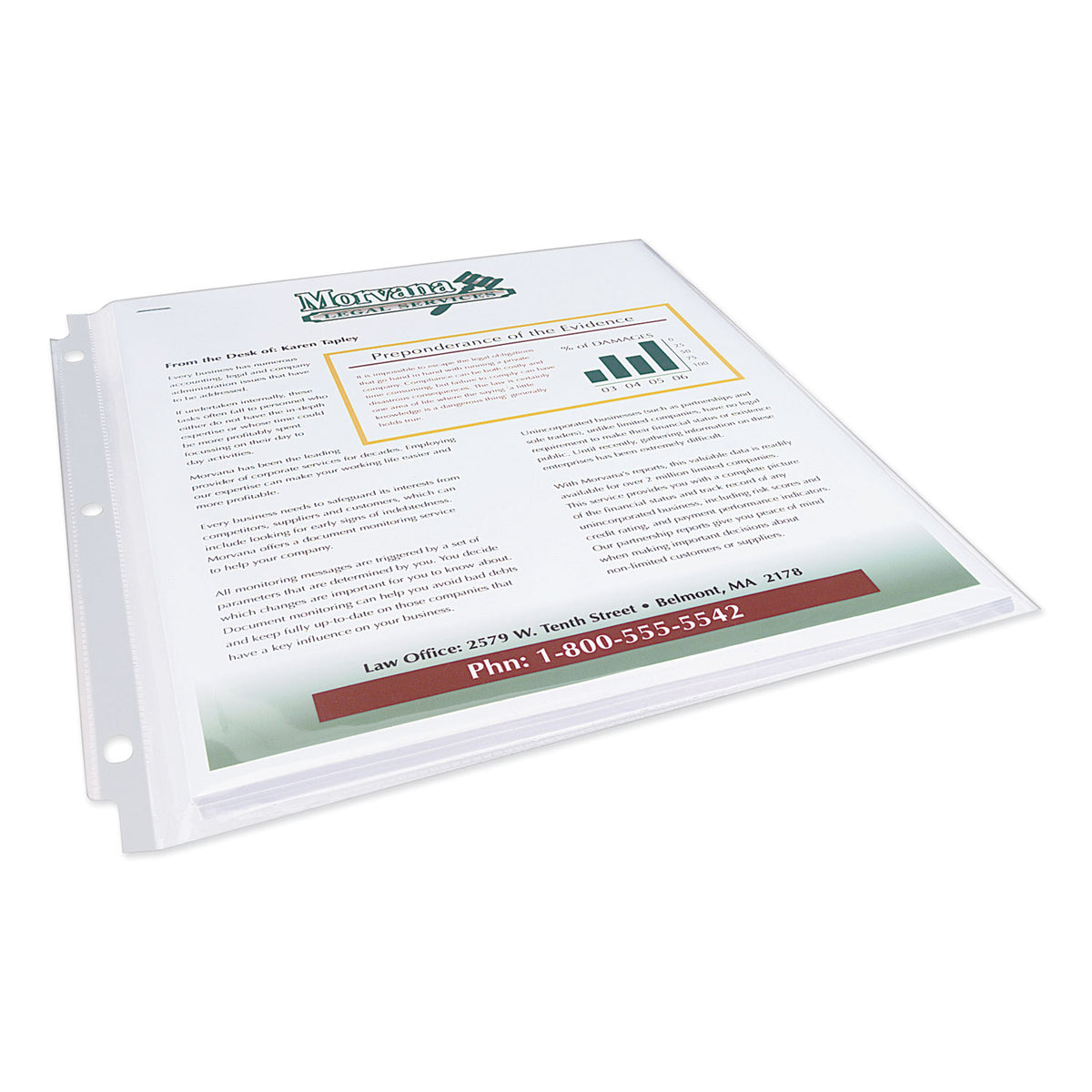 Clear Letter Sheet Protectors, 25/Pack F570