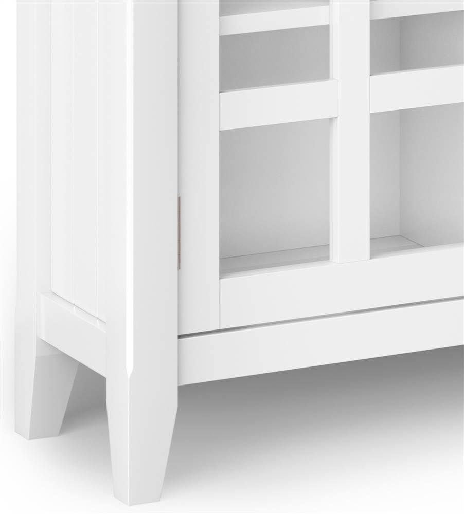 White Solid Wood Entryway Storage Cabinet Z227