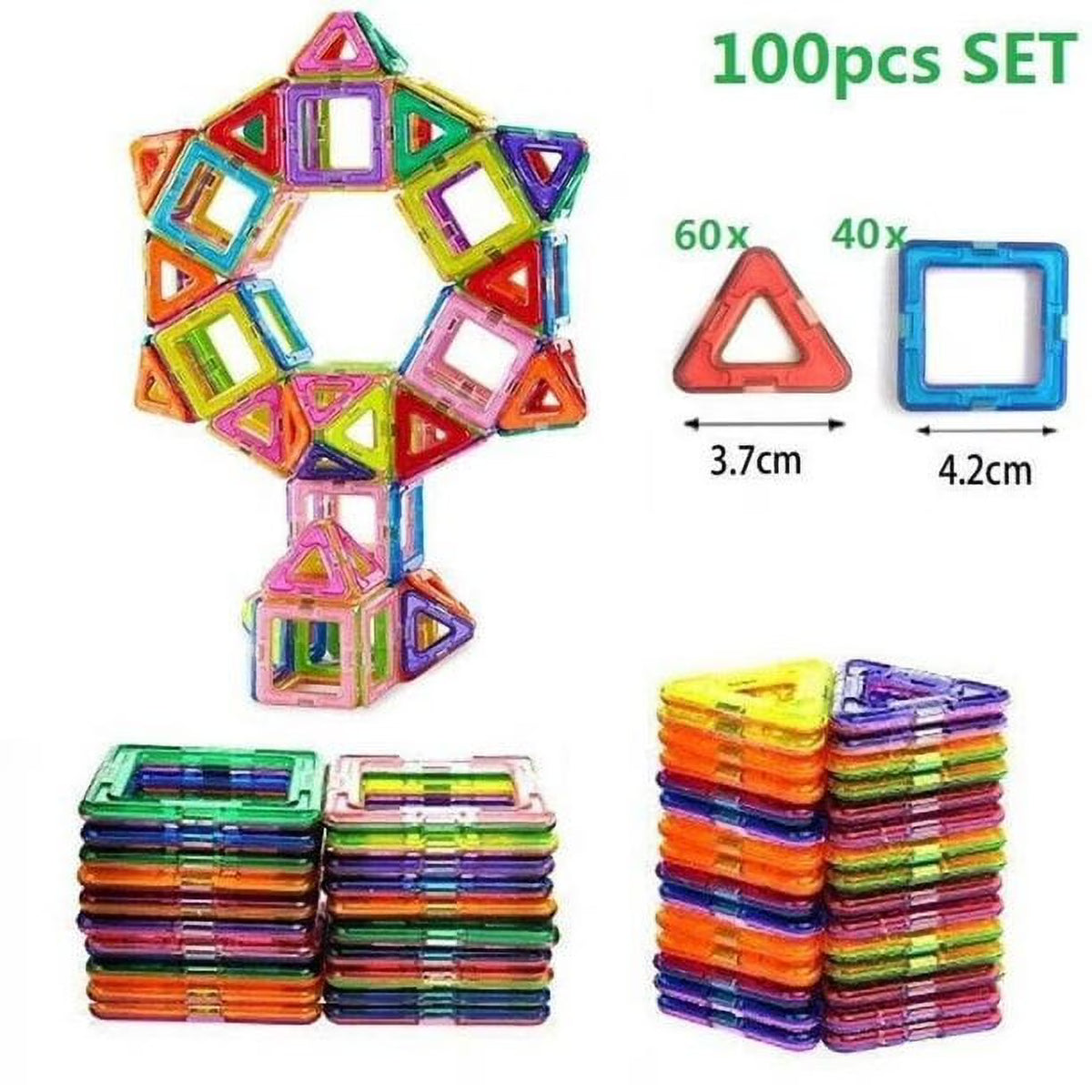 Magnetic Tiles Building Set 100pcs X197
