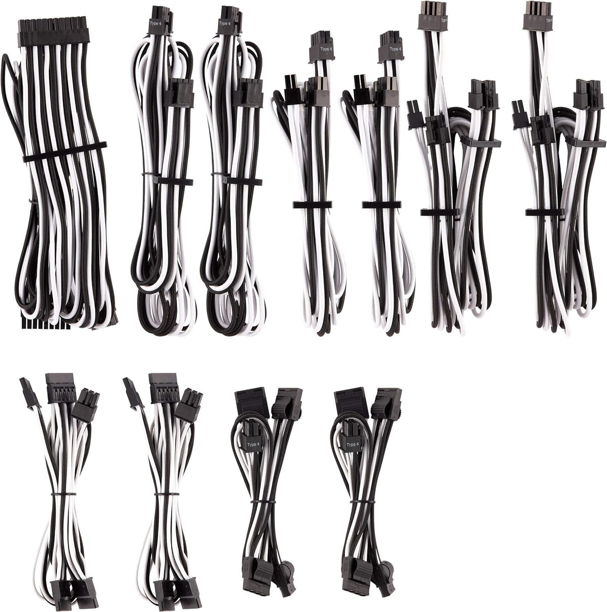 Red Individually Sleeved PSU Cables Pro Kit I667764