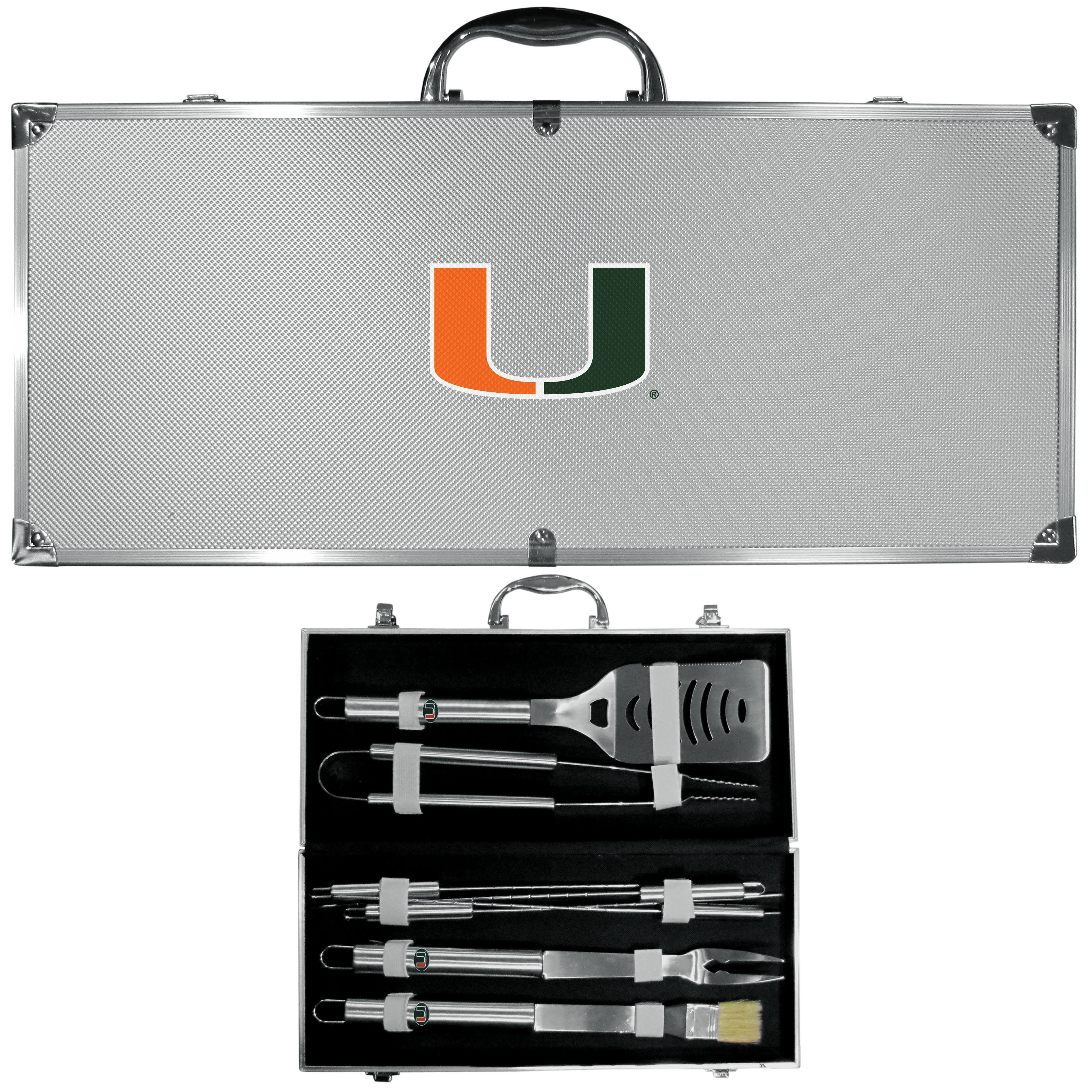 8 PC Stainless Steel BBQ Set with Metal Case Y5818
