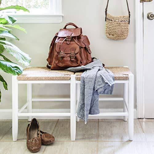 Woodleaf Green Wood Entryway Bench W531271