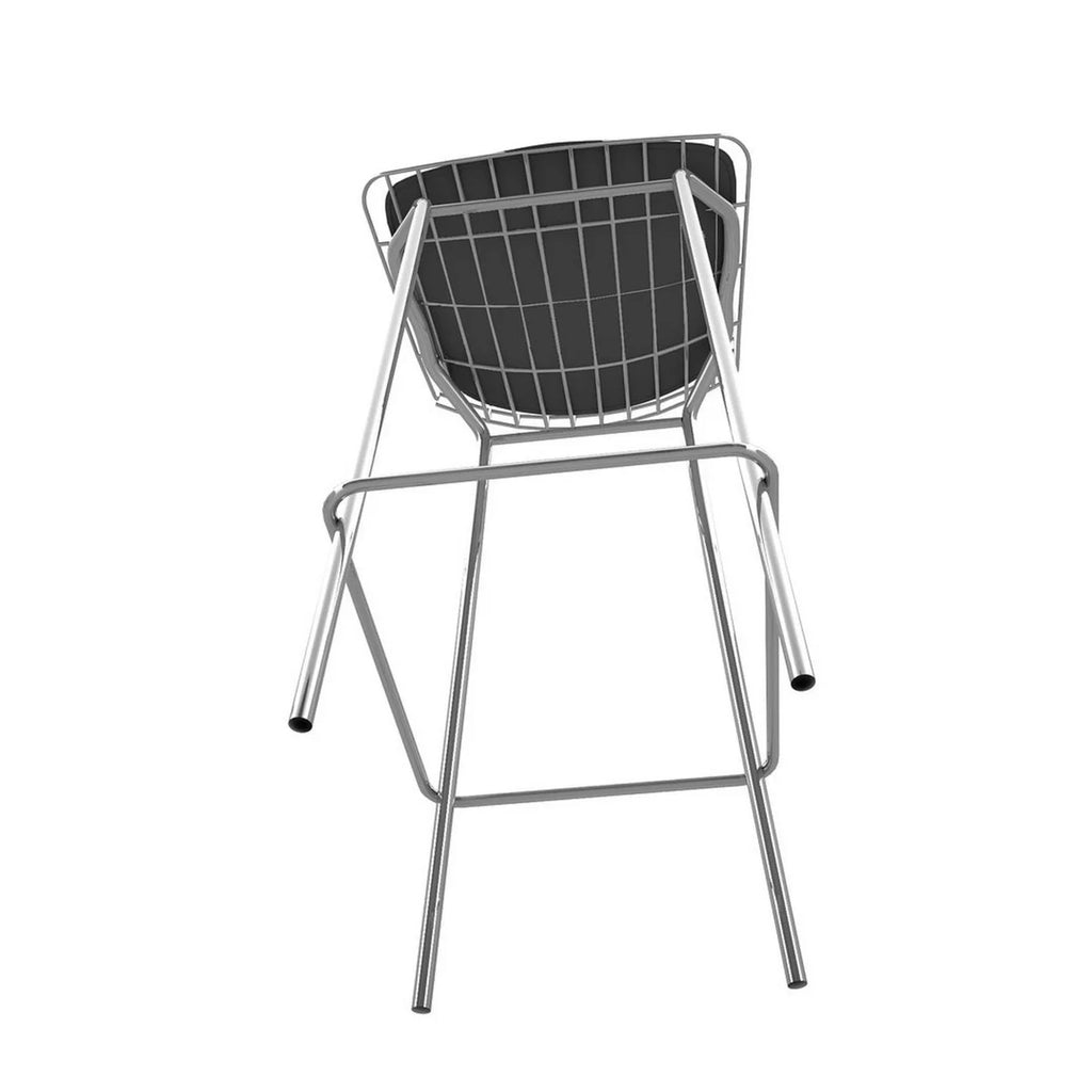 Silver and Black Barstool H147