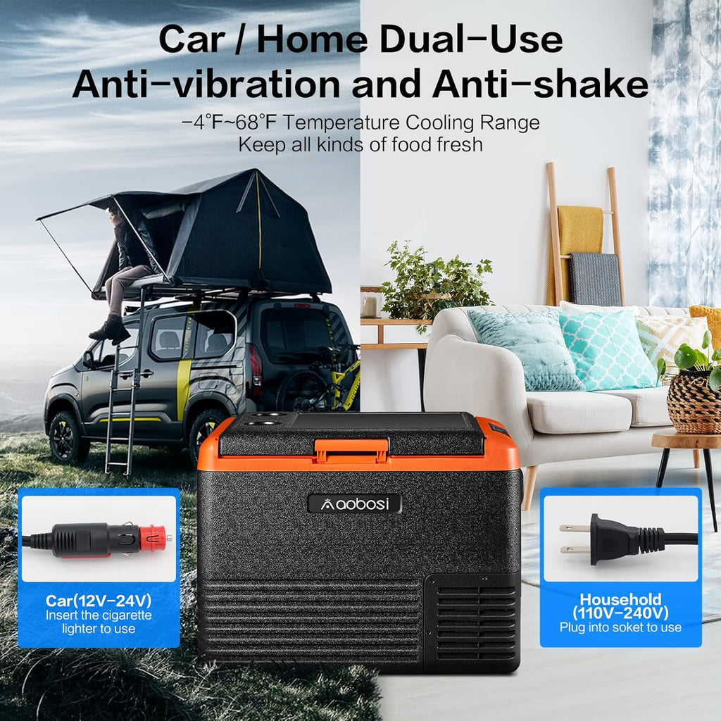 42 Quart (40L) Portable Car Refrigerator Freezer Single Zone Electric Compressor Cooler L78182
