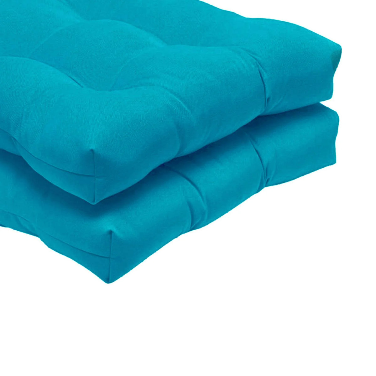 2 Pack Tufted Seat Cushions 19" x 19" U Shape Fade Resistant Blue H32982