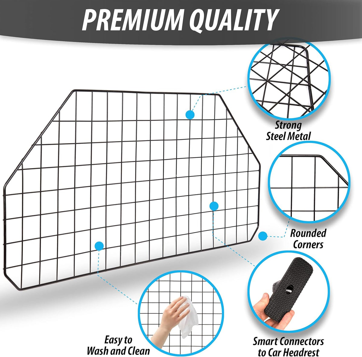 Black Heavy Duty Coated Wire Pet Barrier, Pack of 2 Z6952