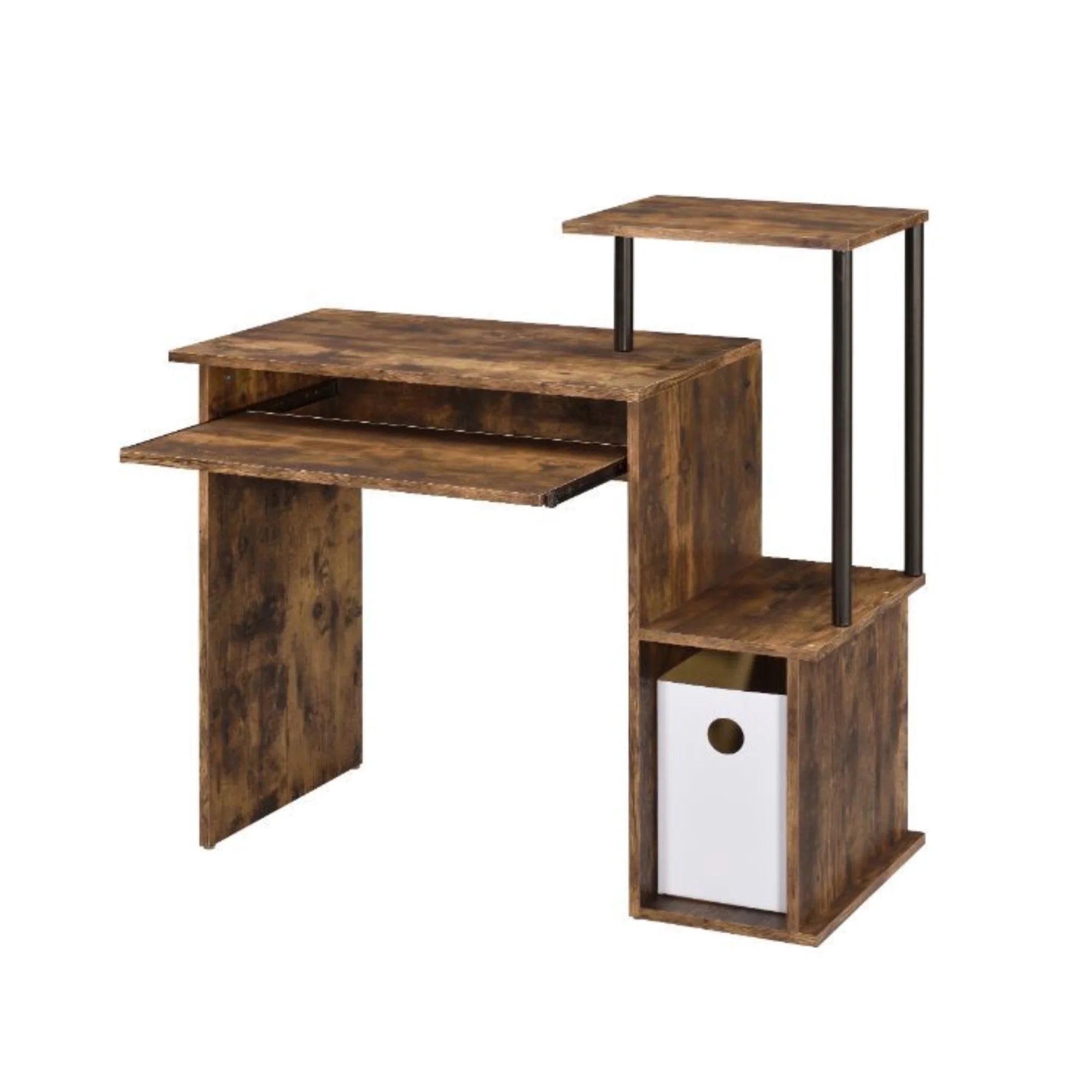 Weathered Oak & Black Finish Computer Desk L87361