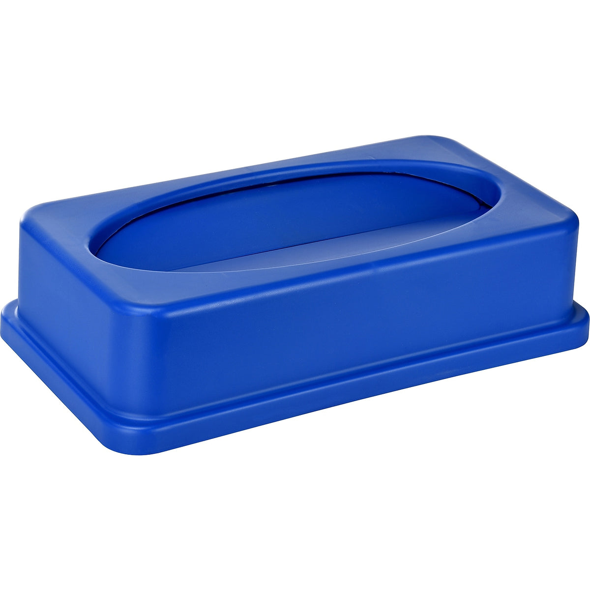 Blue 23-Gallon Polypropylene Trash Can with Slotted Lid 2/Pack M696