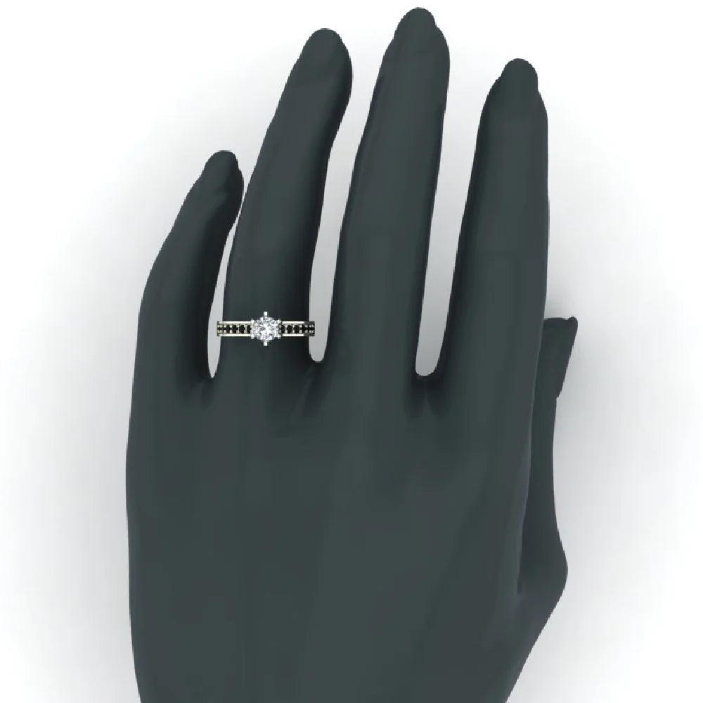 Black Diamond Ring 1.00 CT TW W974