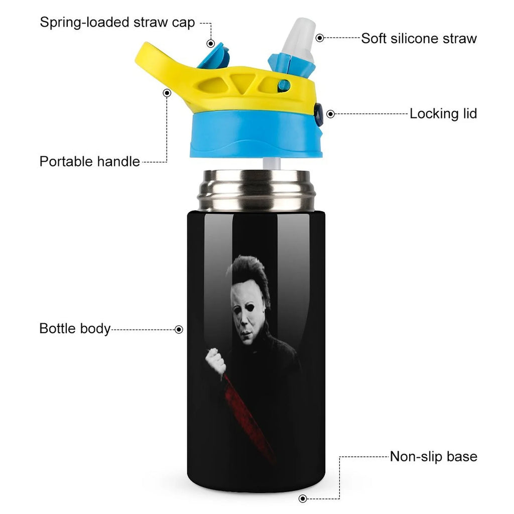 Insulated Stainless Steel Water Bottle with Straw X46409