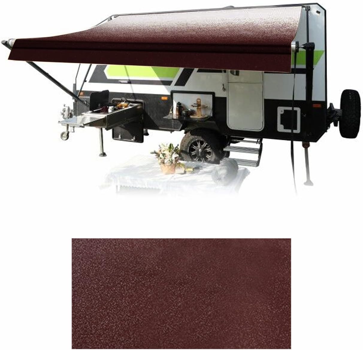 RV Awning Fabric Replacement Gray Vinyl U63775