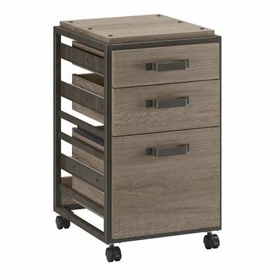3-Drawer Vertical Filing Cabinet Restored Gray I868412