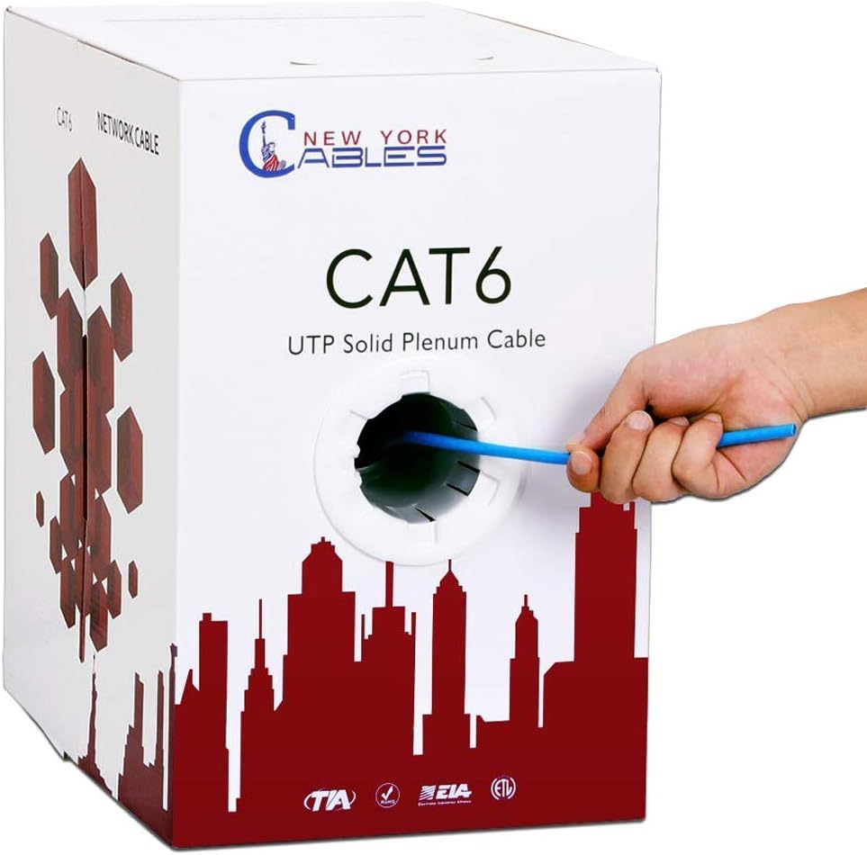 1000ft Bulk Ethernet Cable, 23AWG 4Pair UTP, Pure Solid Bare Copper M5656