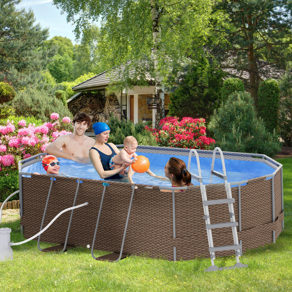 Brown Frame Swimming Pool Q625762