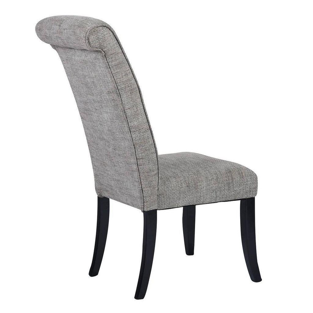 Grey Solid Wood Frame Dining Chair Set of 2 W6379