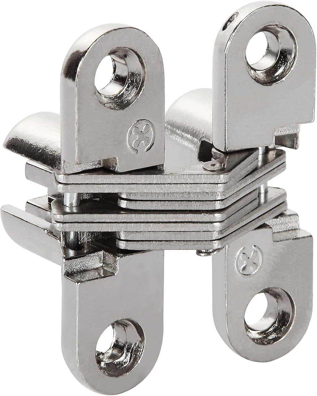 10 Pcs Zinc Alloy Concealed Cross Hinges Y36343