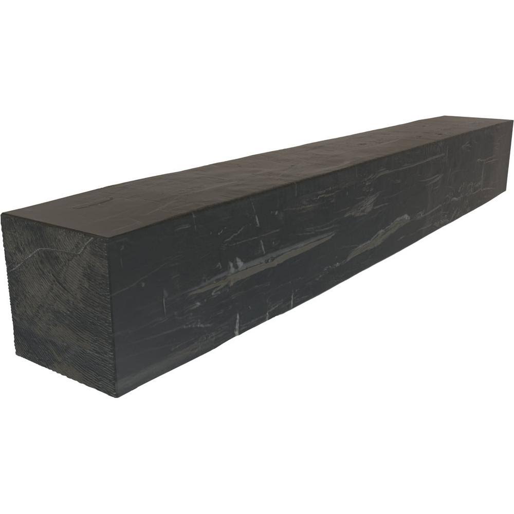 Aged Ash Hand Hewn Faux Wood Fireplace Mantel W170