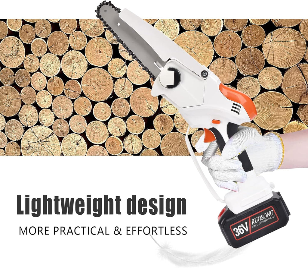 Mini Chainsaw Cordless 6'' 36V with 2 Rechargeable Batteries N223393