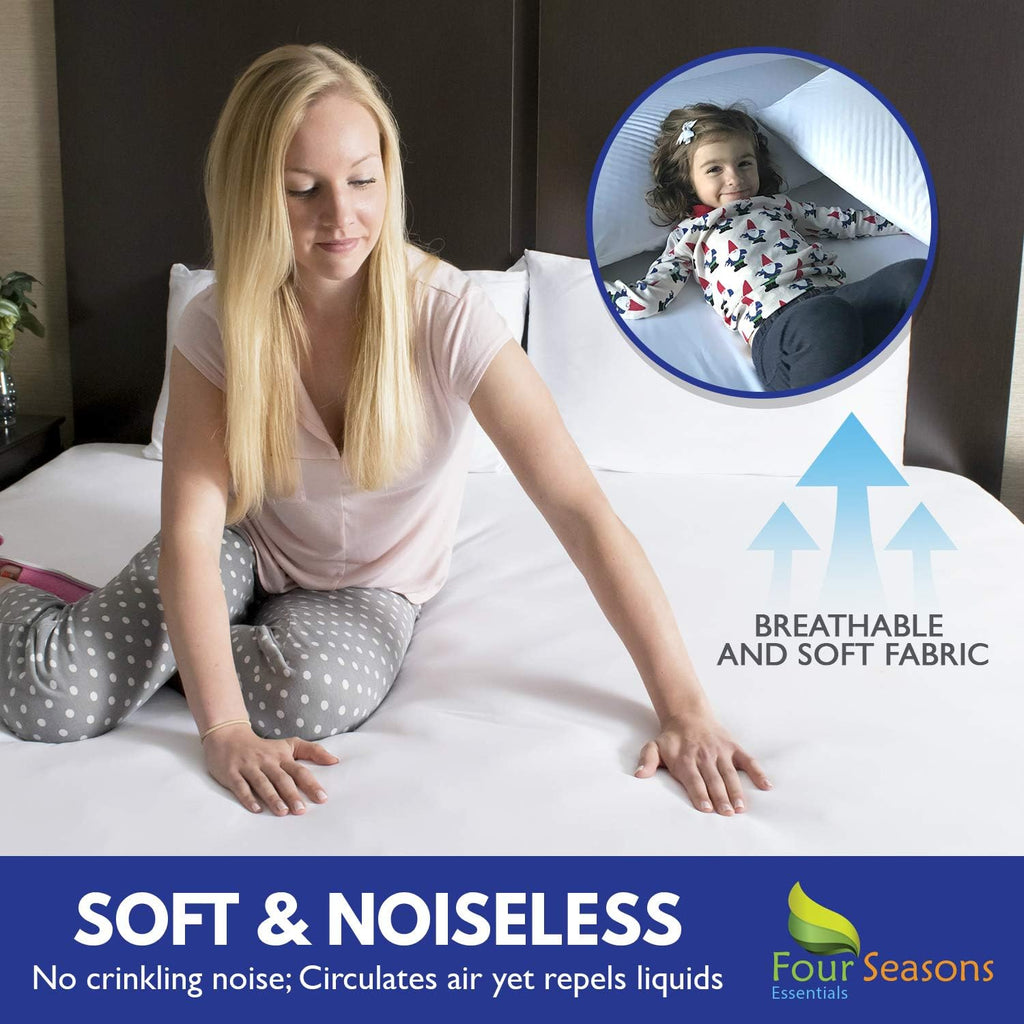 Full Size Zippered Waterproof Cotton Terry Mattress Protector G663