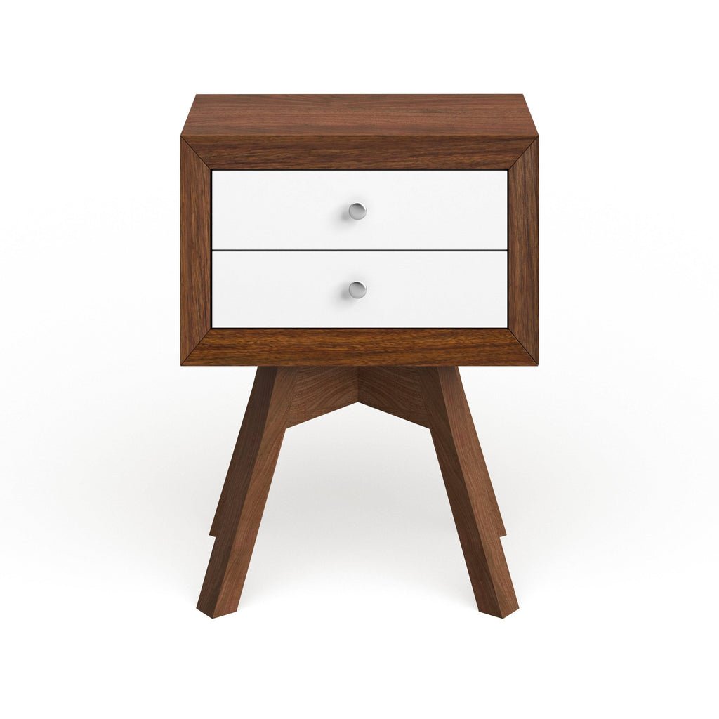 Walnut and White Two-Tone Nightstand W53975