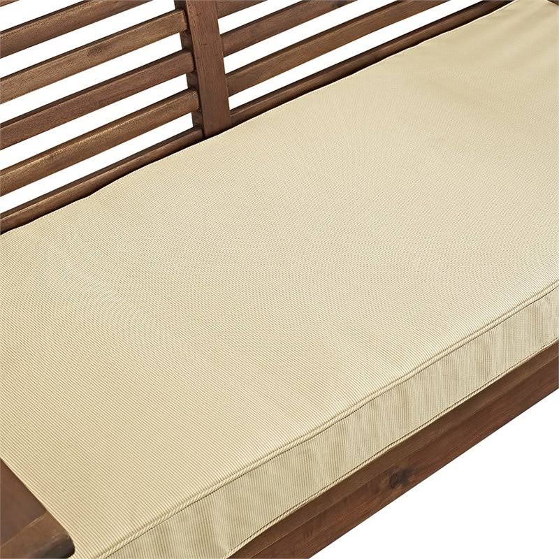 Dark Brown Acacia Wood Patio Loveseat X42728