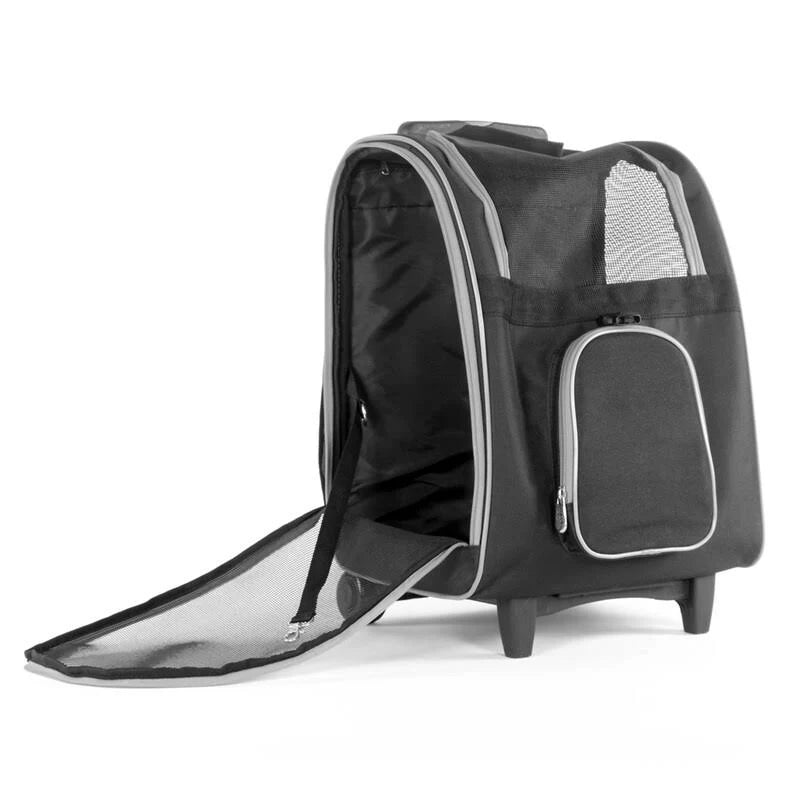 Black Pet Carrier with Wheels M563310