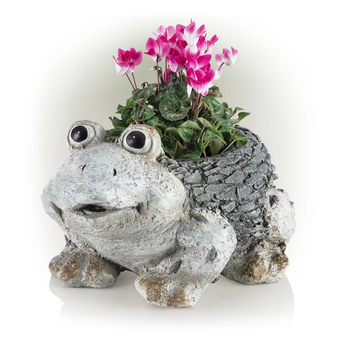 Ceramic Frog Planter, Gray Y589835