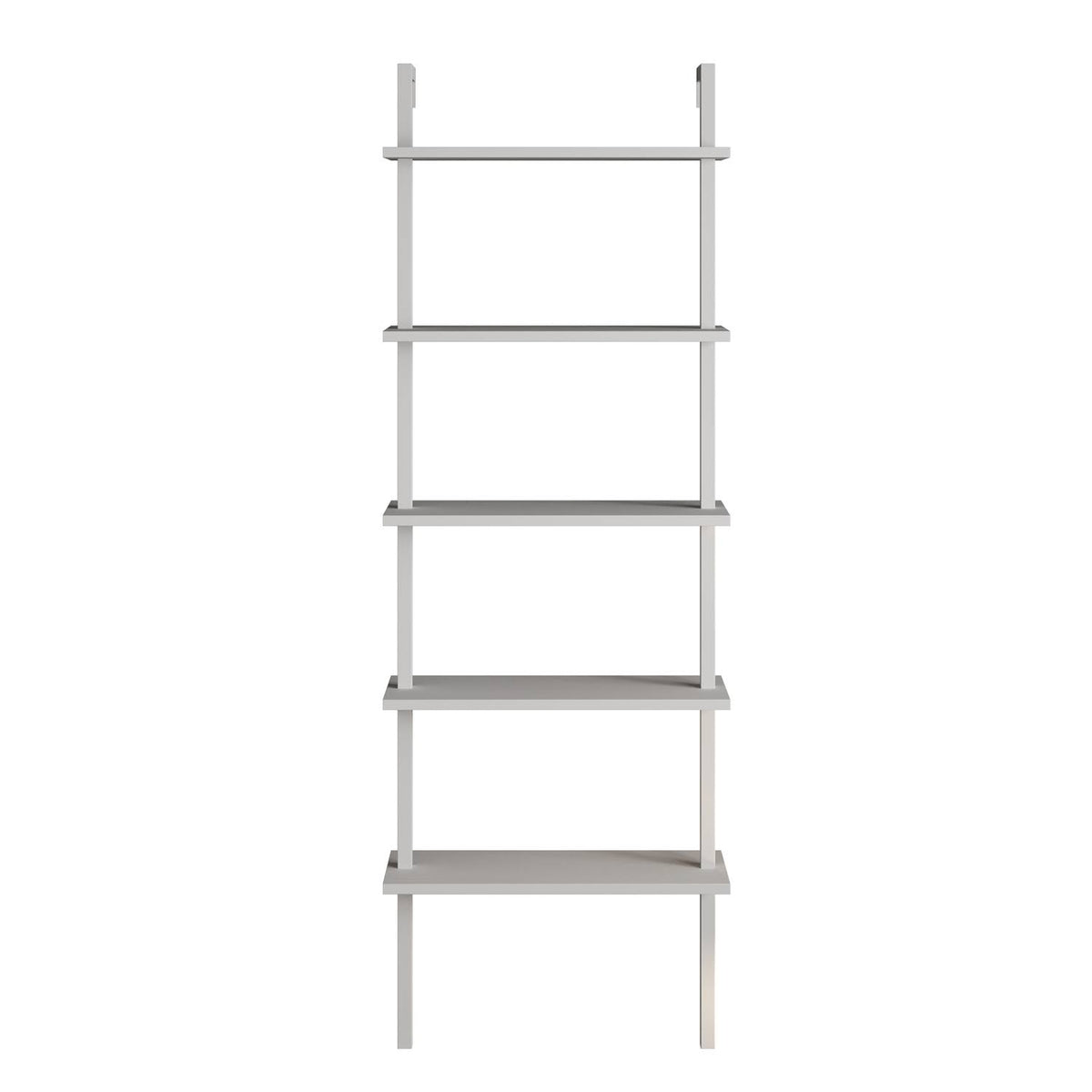 White Metal Wood Accent Ladder Bookcase V446687