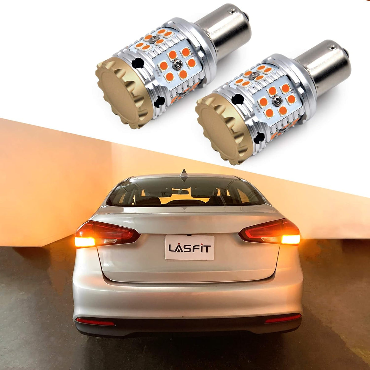 Amber 1156 LED Turn Signal Light Bulb (Pack of 2) X120073