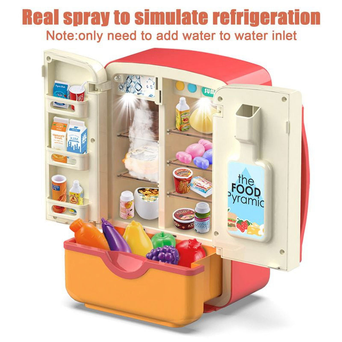 39 PCS Red Kids Play Refrigerator N847