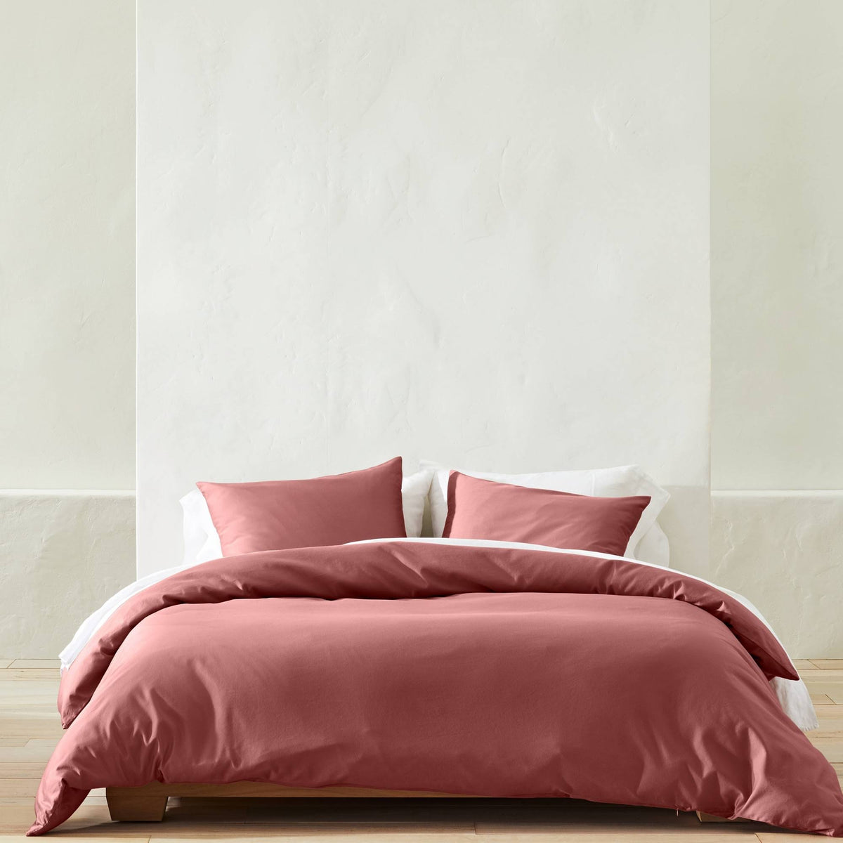 Full/Queen Supima Washed Sateen Duvet & Sham Set Rose Z242