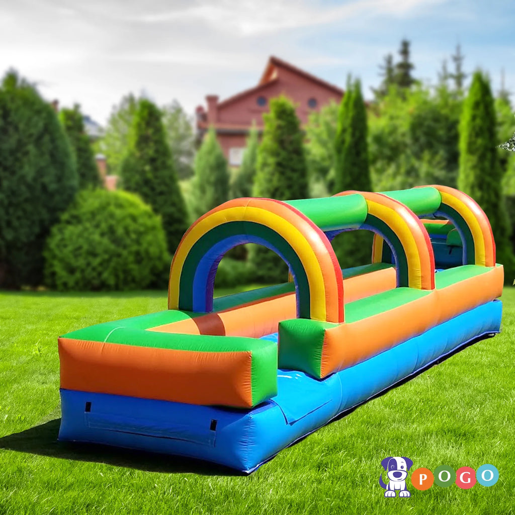 Rainbow Inflatable Slip and Slide with Blower E38288