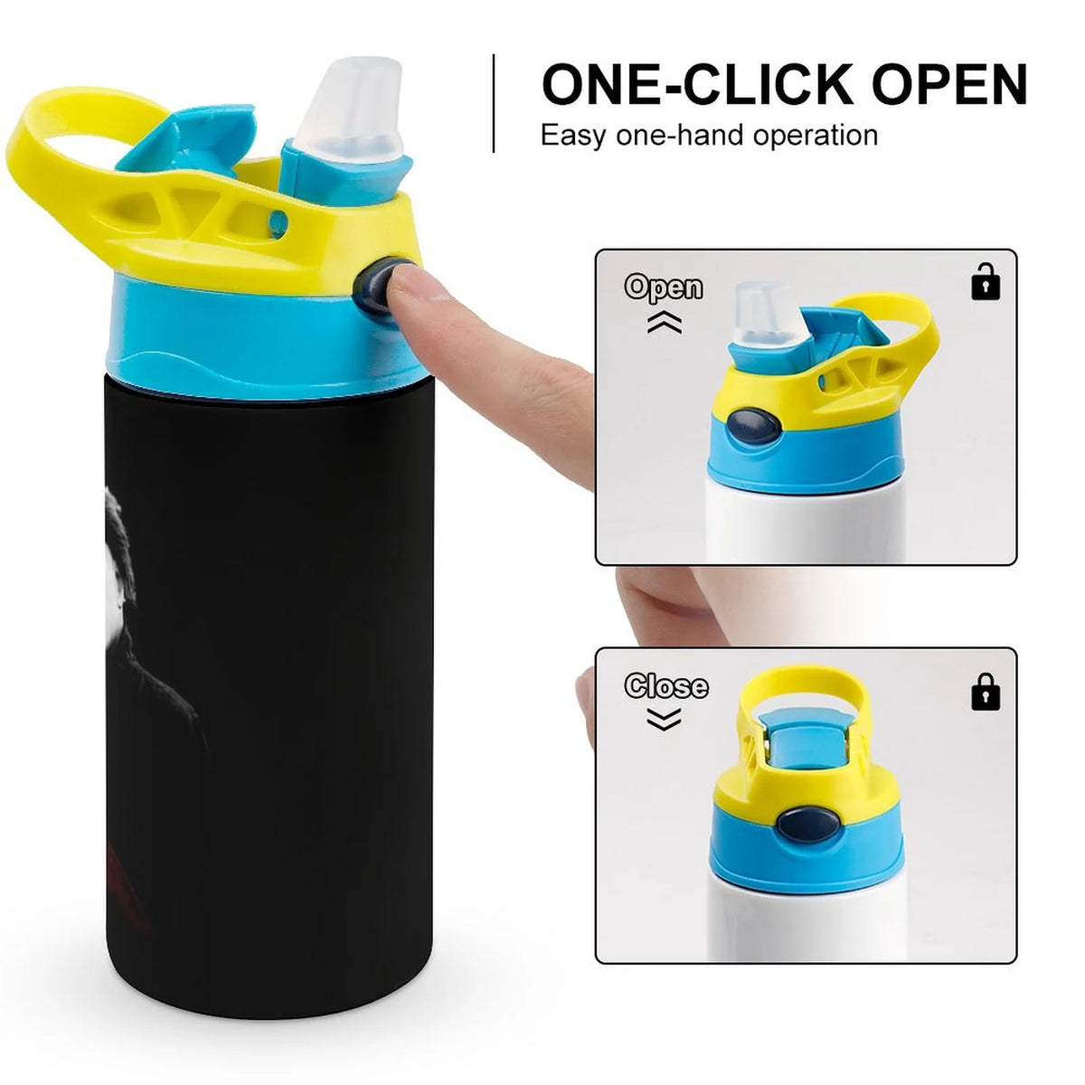 Insulated Stainless Steel Water Bottle with Straw X46409