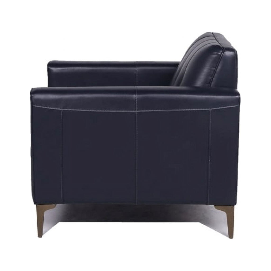 Navy Leather Upholstered Accent Chair Z219