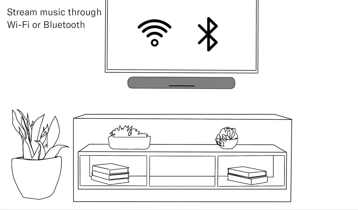 Sound Bar with Built-In Subwoofers and Bluetooth J32267